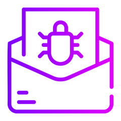 Obraz premium email gradient icon
