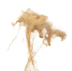 Diamond crystal fly splashing in mid air. Diamond precious stone explosion flying with sand powder...