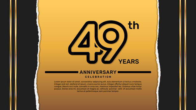 49 year anniversary celebration design template, vector template illustration