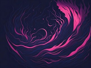 Fototapeta premium Abstract Waves, Background Design, Fluid Illustration. Generative AI.