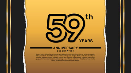 59 year anniversary celebration design template, vector template illustration