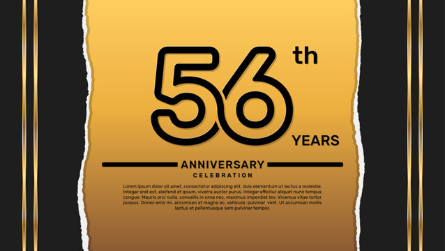 56 year anniversary celebration design template, vector template illustration