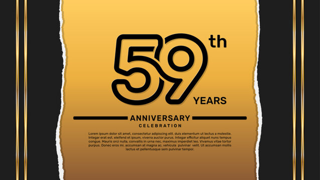 59 year anniversary celebration design template, vector template illustration