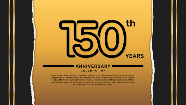 150 year anniversary celebration design template, vector template illustration