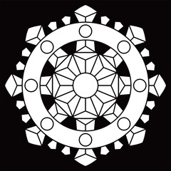 Fototapeta premium 家紋です。行者輪宝といます。