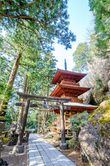 春の榛名神社　群馬県高崎市　Haruna Shrine in spring. Gumna Pref, Takasaki city.