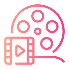 cinema gradient icon