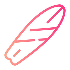 Surfboard gradient icon