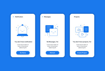 Empty State Mobile App User Interface Design