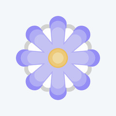 Icon Aster. related to Flowers symbol. flat style. simple design editable. simple illustration