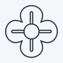 Fototapeta premium Icon Poppy. related to Flowers symbol. line style. simple design editable. simple illustration