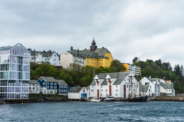 Fisheries Museum and Aspøy school in ALESUND, Geirangerfjord, Norway