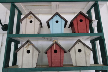 Obraz na płótnie Canvas Wooden bird houses.