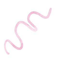 Pink Watercolor Doodle Squiggle