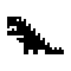 8bit Dinosaur T-Rex. Pixel art of dinosaur.