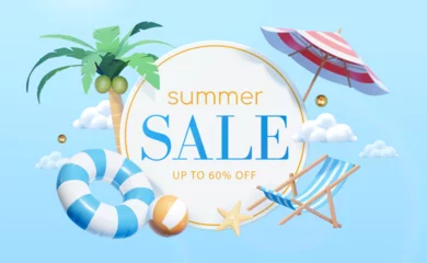 Foto op Plexiglas Summer sale promotion poster © HstrongART