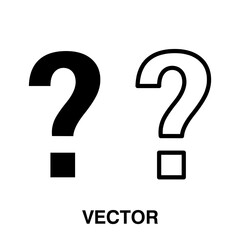Question mark sign symbol, Asking questions. Ask for help. Question mark illustration on white background..eps