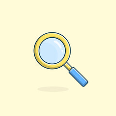 magnifying glass vector illustration, zoom in tool