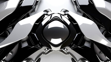 Modern futuristic white black background. Abstract futuristic background with modern shape. Techology futuristic background, Generative AI illustration