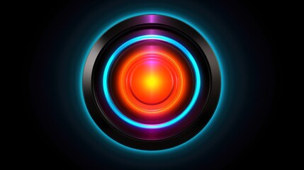 HUD round frames and borders, aim control and digital interface, button technology and future tech game, target borders and metallic frames, user data UI display button, Generative AI illustration