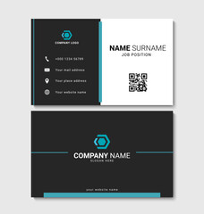 Elegant business card design. Professional and clean business card template. Vector illustration