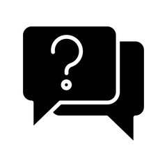 Faq glyph icon for customer, support, communications, chat, question, Frequently asked questions logo
