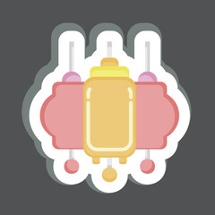 Obraz premium Sticker Lantern. related to Chinese New Year symbol. simple design editable