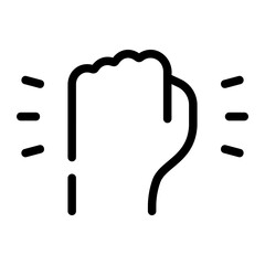 fist line icon