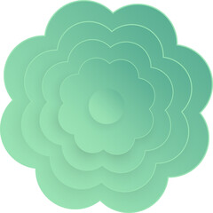 Flower, Element of floral paper cut. Paper cut of flower shape and spring symbol.