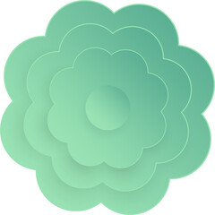 Fototapeta na wymiar Flower, Element of floral paper cut. Paper cut of flower shape and spring symbol.