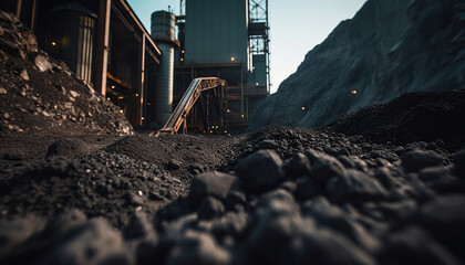 Fototapeta premium coal minning industrial site