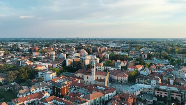 Drone footage of Saronno, Italy