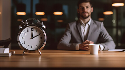 businessman with clock Generative AI 