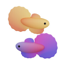 3D Siamese Fighting Illustration