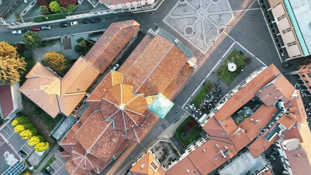 Drone footage of Saronno, Italy