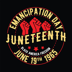 Fototapeta na wymiar Emancipation day Juneteenth Black America Freedom June 19th 1965