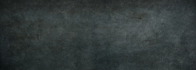black white concrete wall , grunge stone texture , dark gray rock surface background panoramic wide banner	
