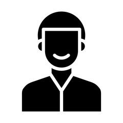 Profile glyph icon for people, user, interface, avatar logo

