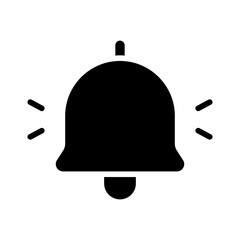 Reminder glyph icon for notification, alarm, bell, app, ui logo