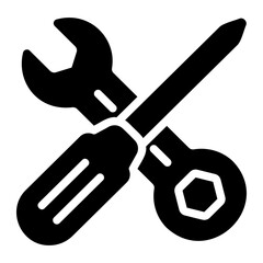 wrench glyph icon