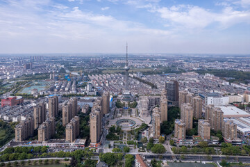 Obraz premium Cityscape of Taizhou, Jiangsu, China