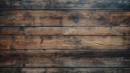 Old grunge dark textured wooden tile background. Old wood plank texture background. Blank for design, copy space, generative ai