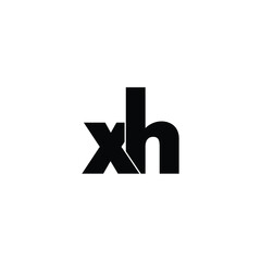 Letter XH simple logo design vector