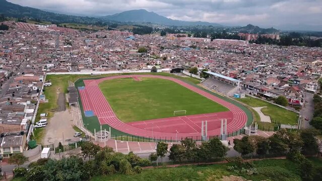Video of aerial view of the Municipal Stadium H&eacute;ctor El Zipa Gonz&aacute;lez