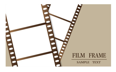 優しい茶色のセピアフィルムフレーム