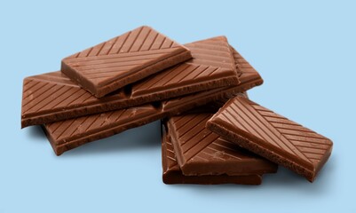 Tasty sweet milk chocolate pieces