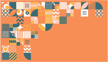 Create illustrations and abstract patterns that let the colors stand out.
Creativity from wall to wall A modern collage that combines different visual elements.