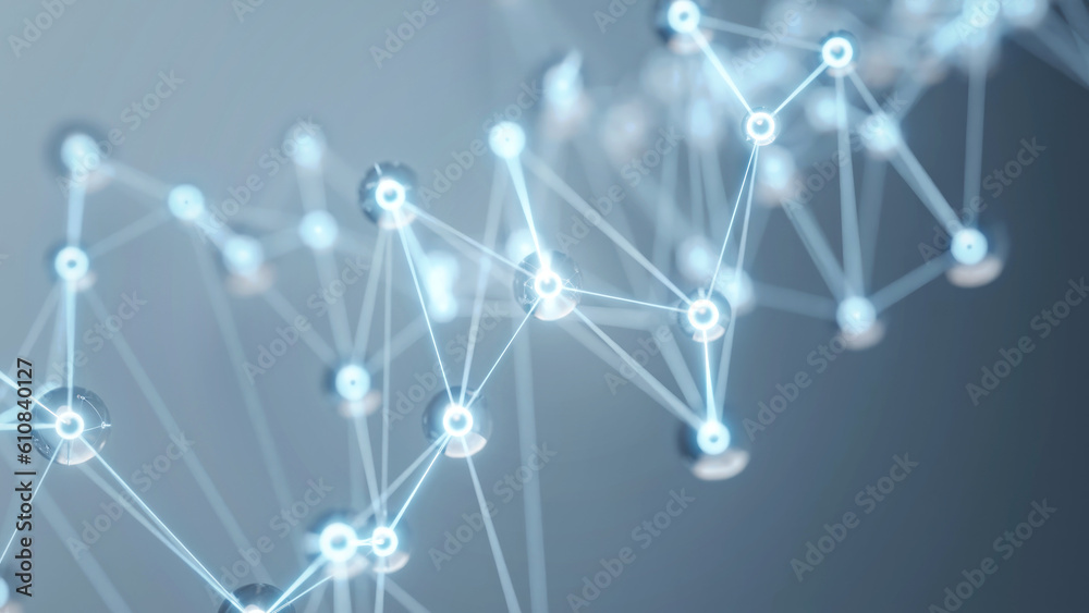 Poster Abstract of geometry plexus background.
