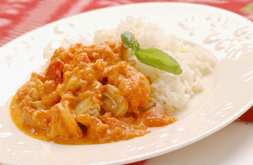 shrimp Tomato cream rice
