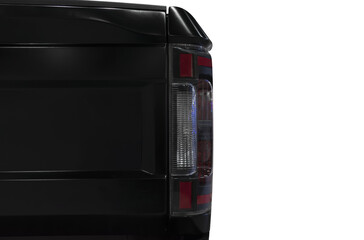 Fototapeta premium Behind view tail light black truck